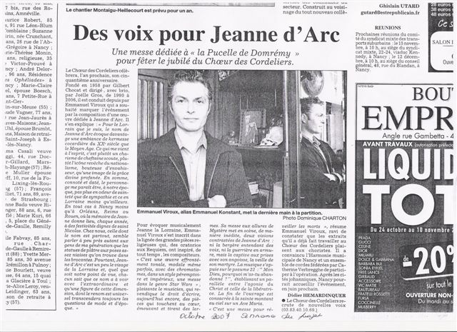 Messe Opra en hommage  Jeanne dArc  Une Voix de France 